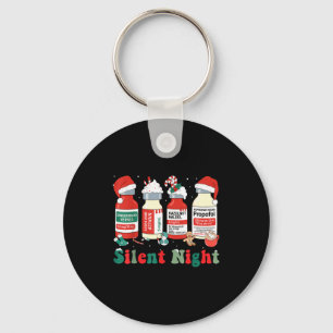 Funny Santa Profol Silent Night Icu Nurses Merry C Key Ring