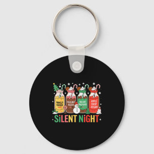 Funny Santa Profol Silent Night Icu Nurses Merry C Key Ring
