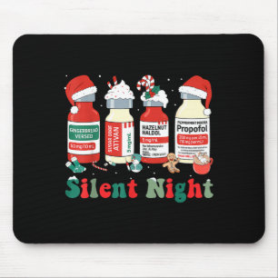 Funny Santa Profol Silent Night Icu Nurses Merry C Mouse Mat