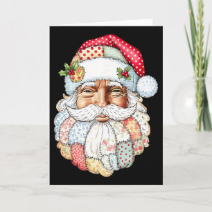 Funny Santa Quilt Christmas Graphic For Men Women Card