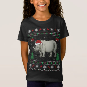 Funny Santa Rhinoceros Xmas Gift Ugly Rhino Christ T-Shirt