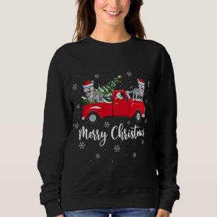 Funny Santa Riding Christmas Tree Truck Wolf Chris Sweatshirt