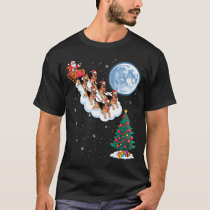 Funny Santa Riding German Shepherd Dog Tree Christ T-Shirt