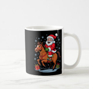 Funny Santa Riding Horse Equestrian Christmas Xmas Coffee Mug