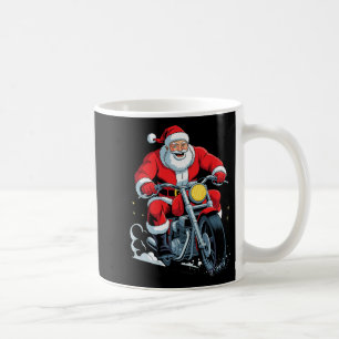 Funny Santa Riding Motorcycle Holiday Christmas Xm Coffee Mug