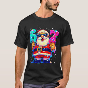 Funny Santa Says Six Seven 67 Meme Christmas Xmas  T-Shirt