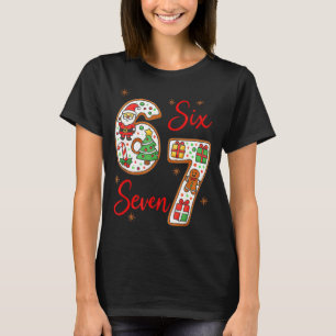 Funny Santa Says Six Seven 6 7 Christmas Meme  T-Shirt