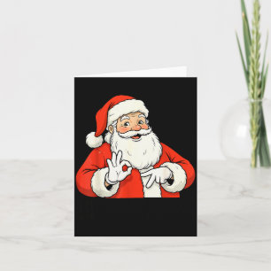 Funny Santa Says Six Seven Christmas 67 Meme Xmas  Card