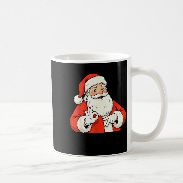 Funny Santa Says Six Seven Christmas 67 Meme Xmas  Coffee Mug (Right)