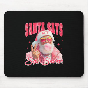 Funny Santa Says Six Seven Christmas 67 Meme Xmas Mouse Mat