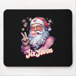 Funny Santa Says Six Seven Christmas 67 Meme Xmas Mouse Mat
