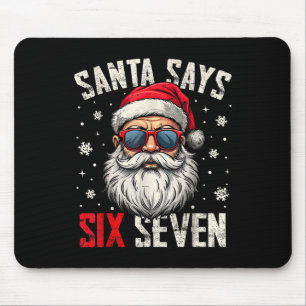 Funny Santa Says Six Seven Christmas 67 Meme Xmas Mouse Mat