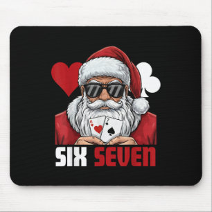 Funny Santa Says Six Seven Poker Christmas 67 Meme Mouse Mat