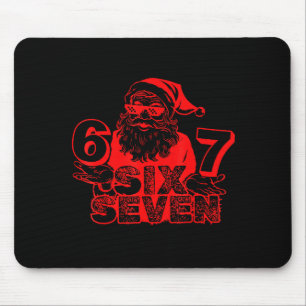 Funny Santa Says Six Seven Xmas 6 7 Meme Christmas Mouse Mat