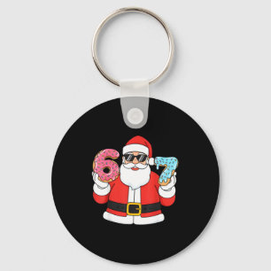 Funny Santa Six Seven 67 Ice Cream Drip Christmas  Key Ring