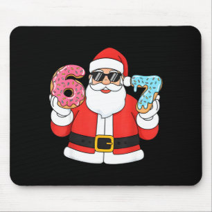 Funny Santa Six Seven 67 Ice Cream Drip Christmas Mouse Mat