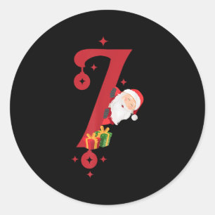 Funny Santa Six Seven Meme Pajama Christmas Matchi Classic Round Sticker