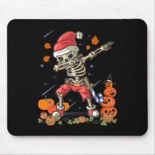 Funny Santa Skeleton Dabbing Halloween Costume Fun Mouse Mat