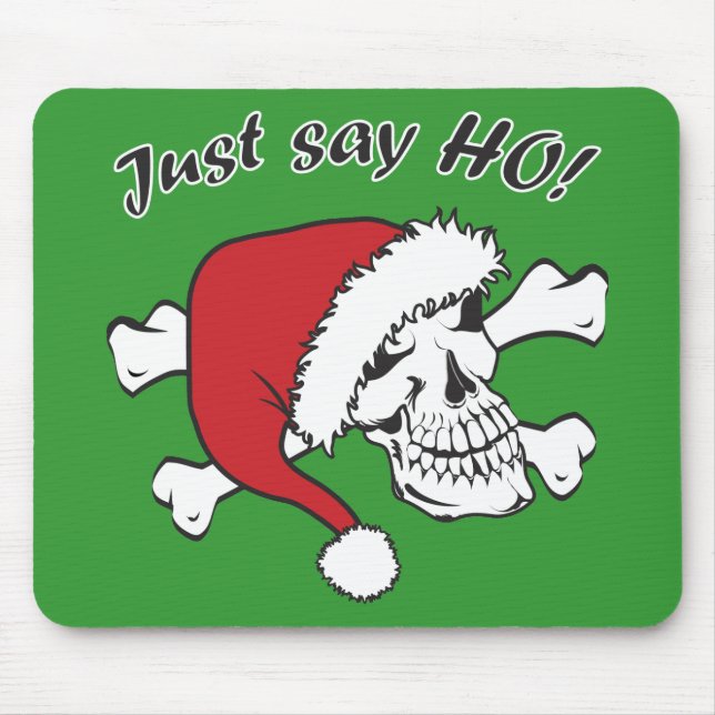 Funny Santa Skull Mouse Mat (Front)
