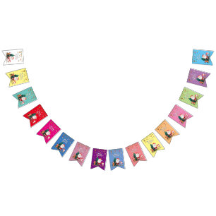 Funny Santa, Snowman, Reindeer Merry Christmas Bunting