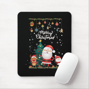 Funny Santa, Snowman, Reindeer Merry Christmas Mouse Mat