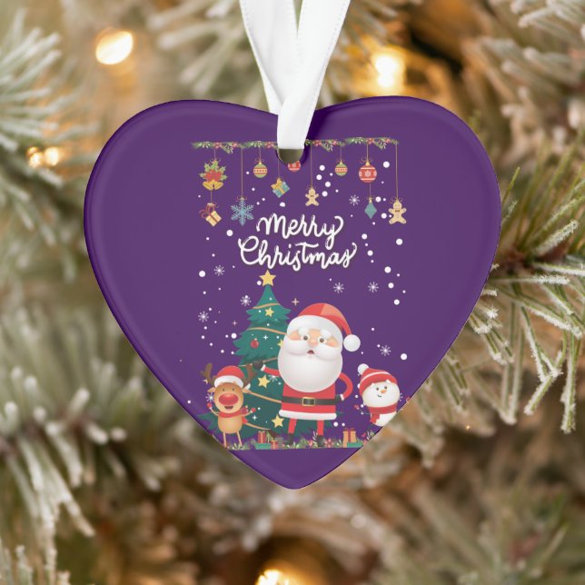 Funny Santa, Snowman, Reindeer Merry Christmas Ornament (Tree)