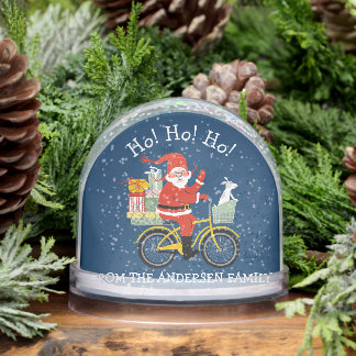 Funny Santa Special Delivery holiday Snowglobe
