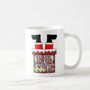 Funny Santa Stuck in Chimney Christmas Humour Coffee Mug