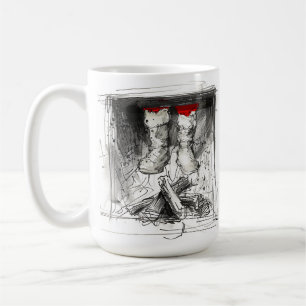 Funny Santa Stuck in Chimney – Xmas Humor Coffee Mug