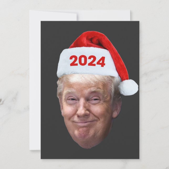 Funny Santa Trump 2024 Christmas Trump Lovers Gift Invitation (Front)
