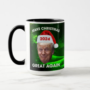 Funny Santa Trump 2024 Make Christmas Great Again  Mug