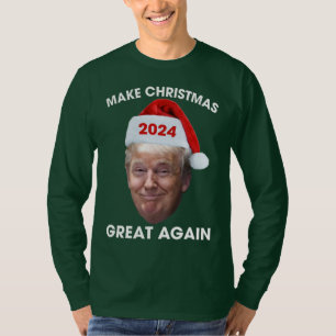 Funny Santa Trump 2024 Make Christmas Great Again T-Shirt