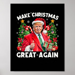 Funny Santa Trump 2025 Make Christmas Great Again  Poster