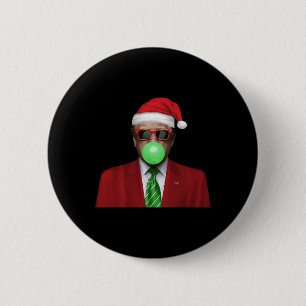 Funny Santa Trump Bubble Gum Make Christmas Great 6 Cm Round Badge