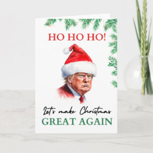 Funny Santa Trump Christmas Greeting Card