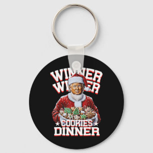 Funny Santa Trump Christmas Winner Winner Cookies Key Ring
