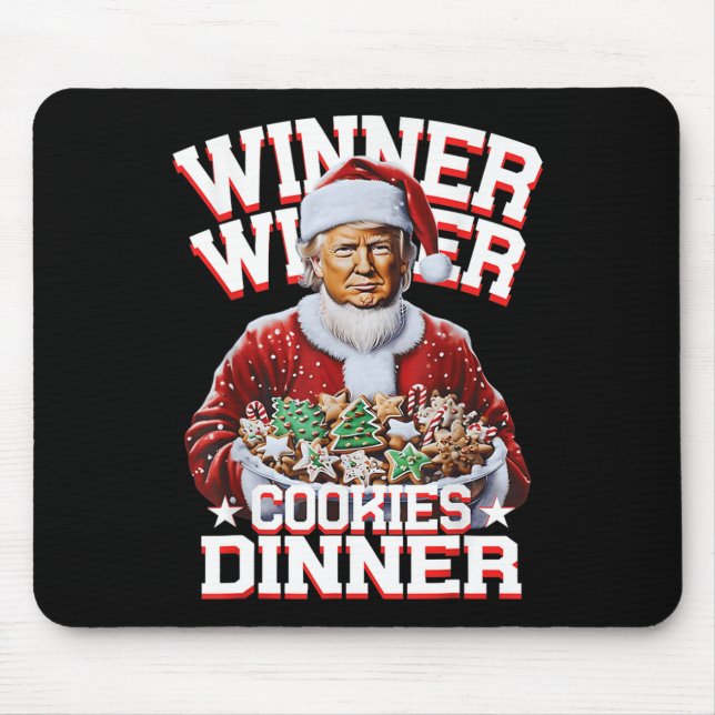 Funny Santa Trump Christmas Winner Winner Cookies  Mouse Mat (Front)