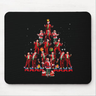 Funny Santa Trump Dance Tree Christmas Pajama Xmas Mouse Mat