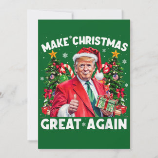 Funny Santa Trump Gift Make Christmas Great Again Holiday Card