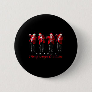 Funny Santa Trump Have Yourself A Merry Christmas  6 Cm Round Badge
