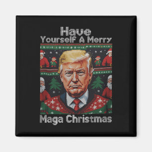 Funny Santa Trump Have Yourself A Merry Christmas Magnet