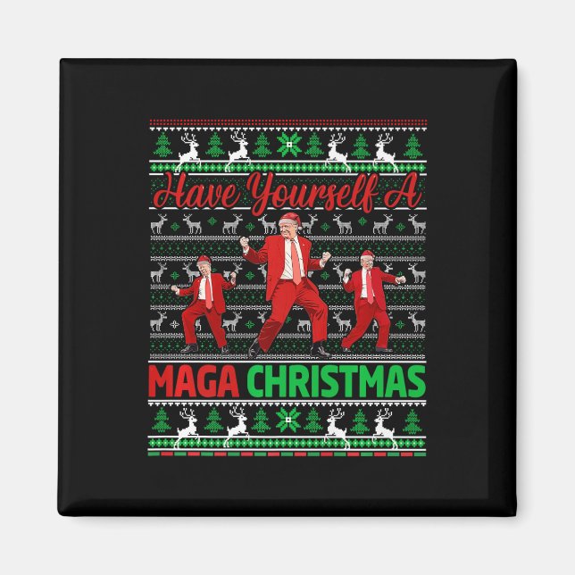 Funny Santa Trump Have Yourself A Merry Christmas  Magnet (Front)