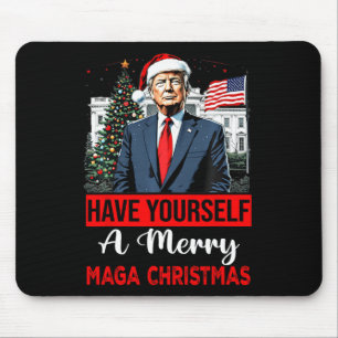 Funny Santa Trump Have Yourself A Merry Christmas Mouse Mat