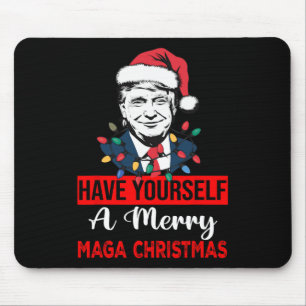 Funny Santa Trump Have Yourself A Merry Christmas Mouse Mat