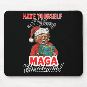 Funny Santa Trump Have Yourself A Merry Christmas Mouse Mat