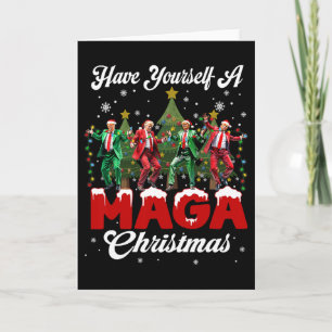Funny Santa Trump Have Yourself A Merry M.a.g.a Ch Card