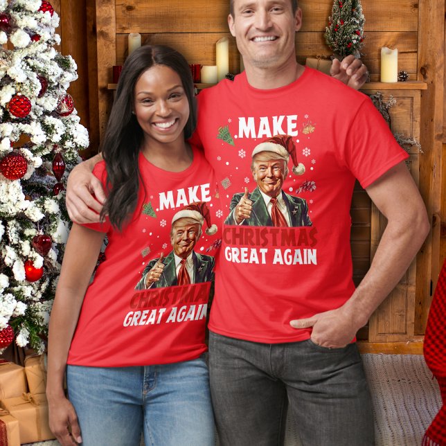 Funny Santa Trump | Make Christmas Great Again Red T-Shirt (Creator Uploaded)
