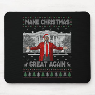 Funny Santa Trump Make Christmas Great Again Ugly Mouse Mat
