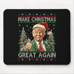 Funny Santa Trump Make Christmas Great Again Ugly Mouse Mat