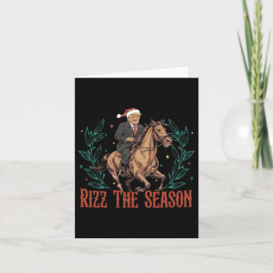 Funny Santa Trump Rizz The Season Make Xmas Great  Card
